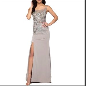 Terani couture maxi dress sequence top colour tupe